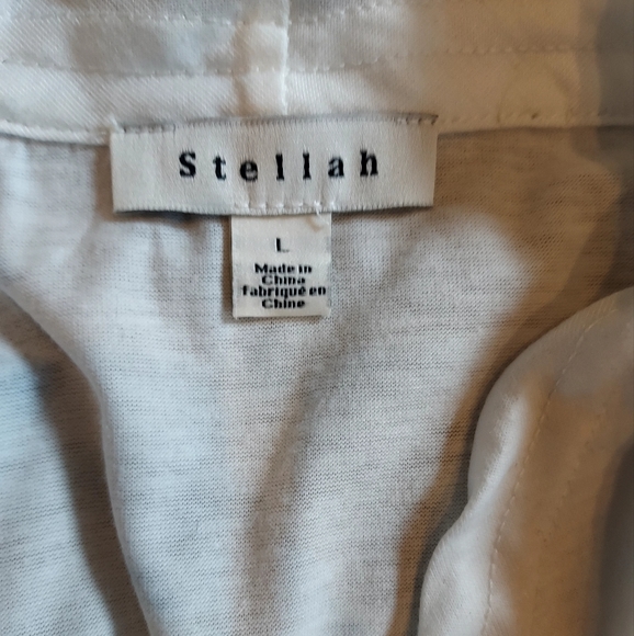 Stellah Tie-Dye Long Sleeve Open Waterfall Cardigan, size L - Picture 4 of 5